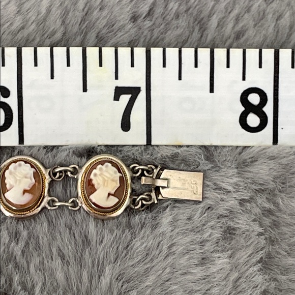 Vintage Elegant Cameo Bracelet in Silver 800 Links - Picture 4 of 14